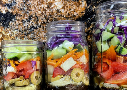 Mason Jar Salads Sweet and Sour Sauce